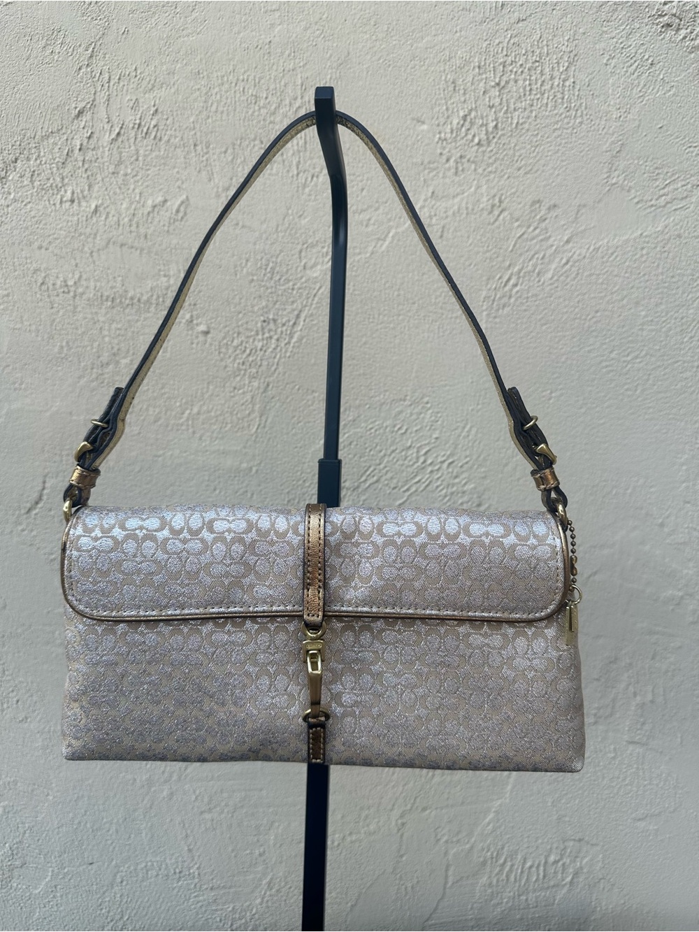 🥇Vintage Y2K Coach Lurex Shimmer Demi Clip Shoulder Bag 6380 🥇